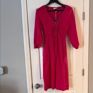 Universal Thread Bright Pink Long Sleeve Dress